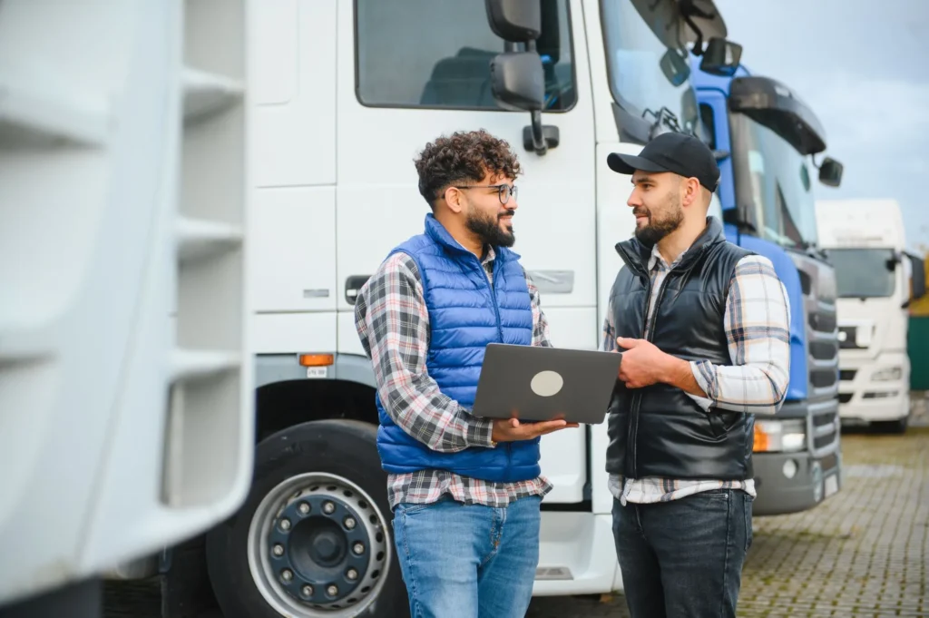 Commercial trucks parked during operational downtime while fleet costs accumulate
